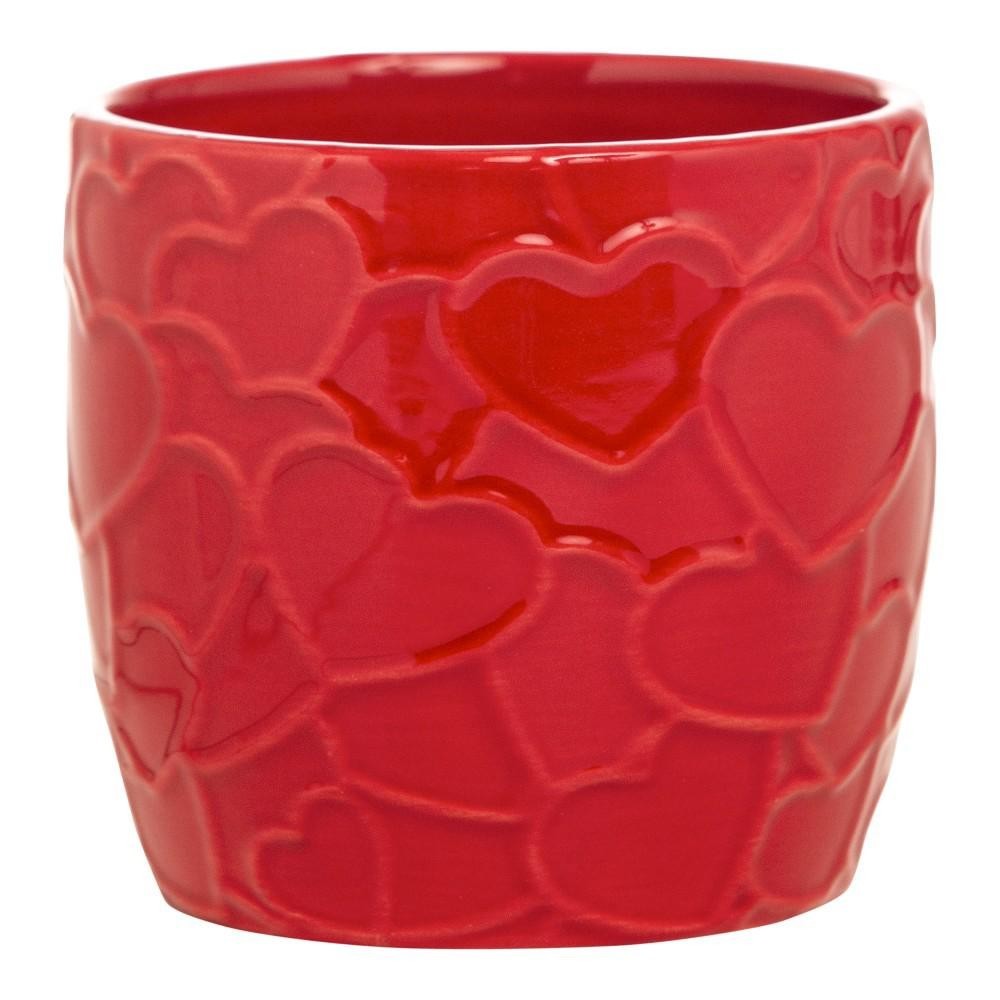 VASO CERAMICA CM.10.5 ROSSO